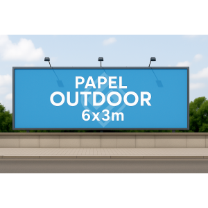 Papel outdoor 6x3 Papel outdoor 90g fosco 6x3m 4x0  refile gabarito