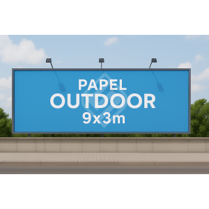 Papel outdoor 9x3M Papel outdoor 90g 9mx3m 4x0 fosco refile Gabarito